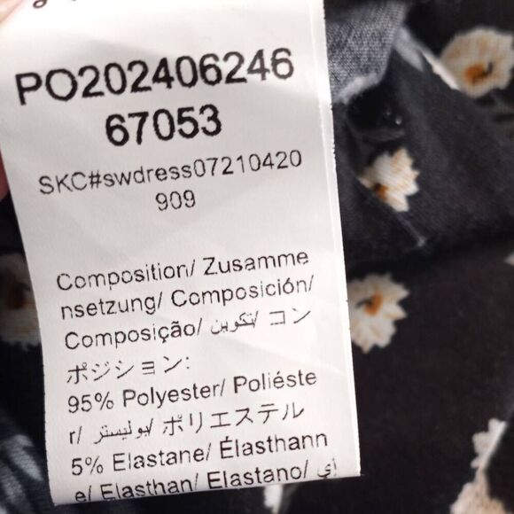 BEROZA BLACK & CREAM FLORAL BODYCON MIDI DRESS SZ.M EUC.  WORN ONLY 1X - Picture 10 of 11